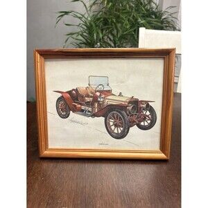 1909 LOZIER CAR Vintage Biederman Print by 1956 Donald Art Company, Inc. N.Y.